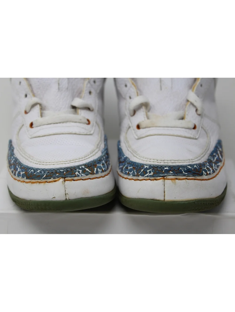 Nike Air Jordan Pre-School AJF 3 Shoes Size 13 C 323948-141 White Blue Orange